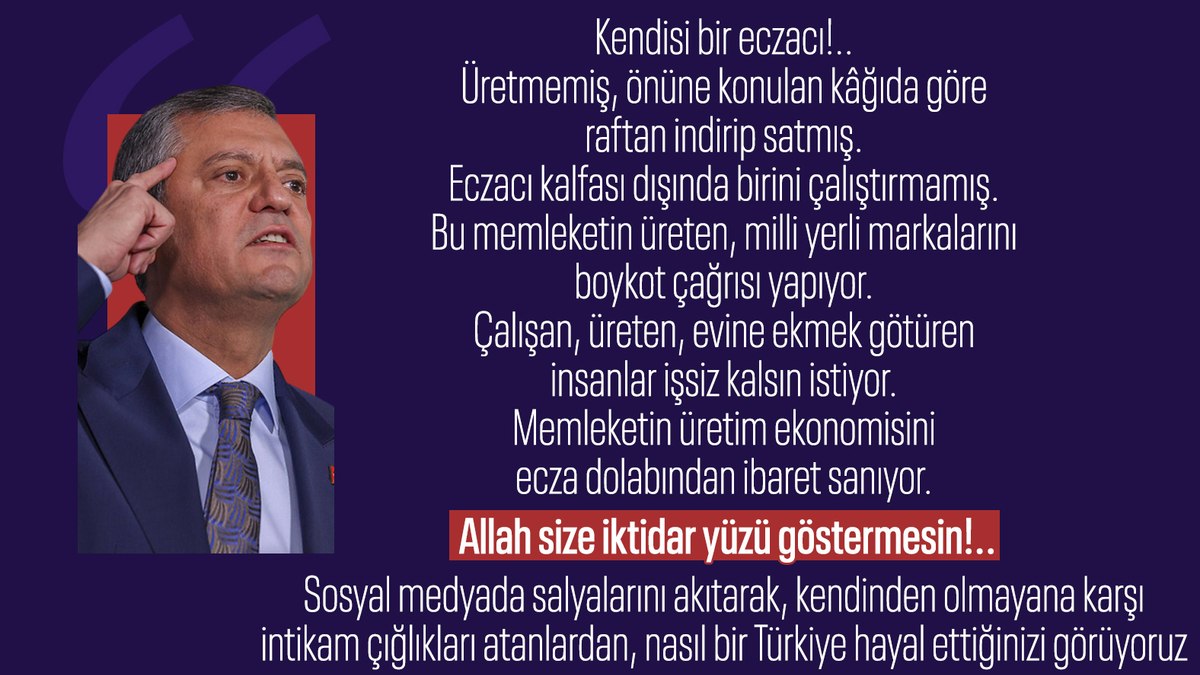 Özgür Özel milli markalara yönelik boykot çağrısı yaptı