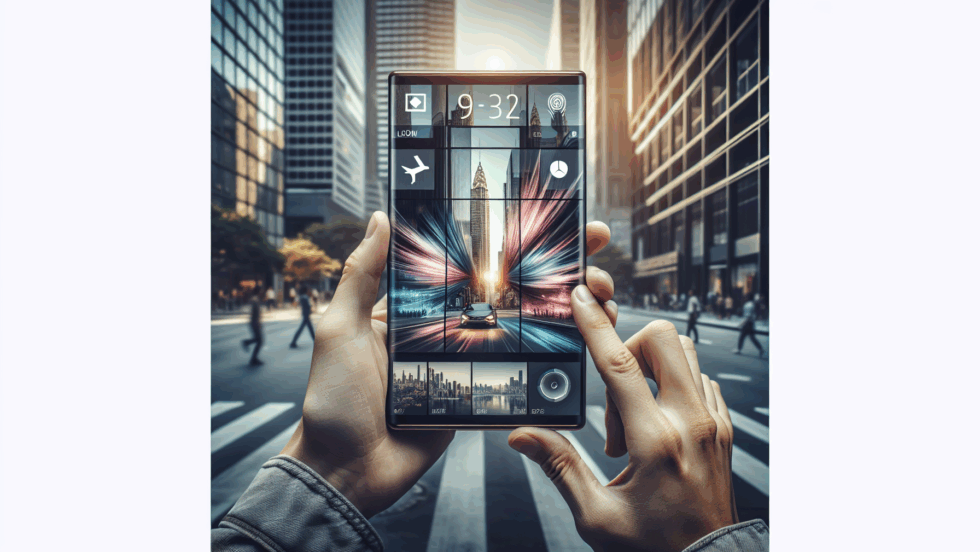 Kullanıcının Apple 17 ile fotoğraf çektiği ve yeni arayüzün görüldüğü sokak sahnesi